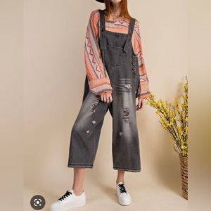 Easel overalls oversized and distressed (small)